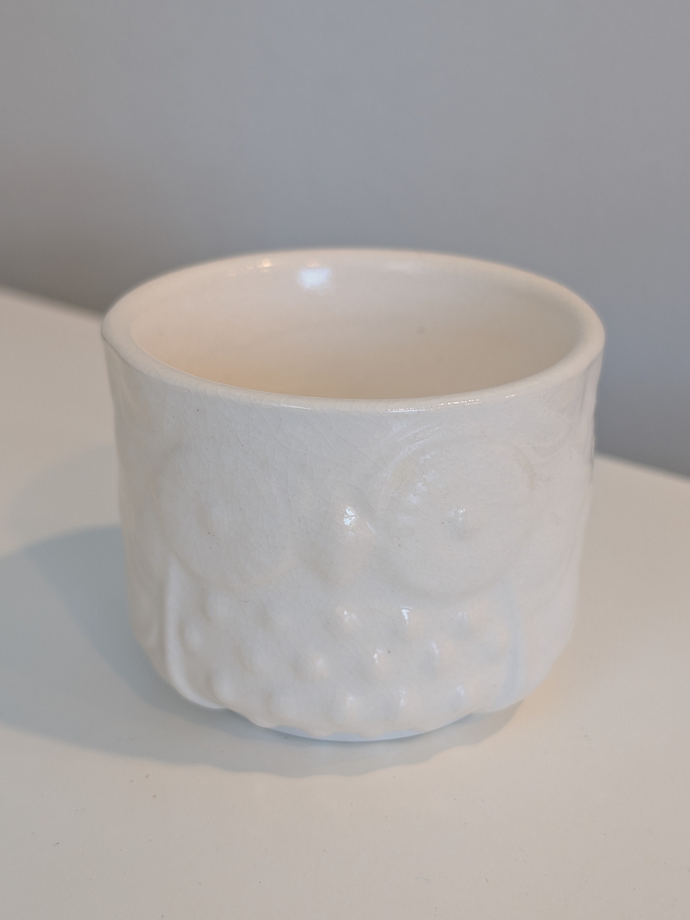 White Ceramic Owl Planter - Decorative Home Accent